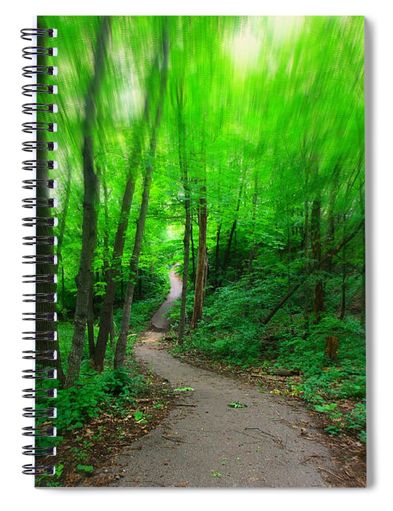 Path Spiral Notebook featuring the photograph A Summer Trail by Amanda Stadther