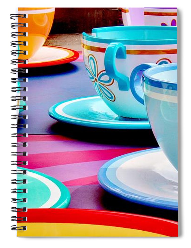 Disneyland Spiral Notebook featuring the photograph A Very Merry Unbirthday by Benjamin Yeager