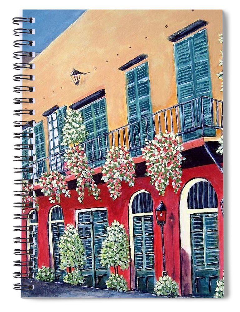 Louisiana Art Spiral Notebook featuring the painting A Visit to New Orleans by Suzanne Theis