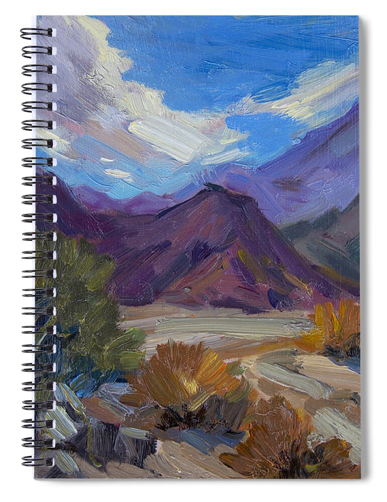 Desert Spiral Notebook featuring the painting A Walk in La Quinta Cove 1 by Diane McClary