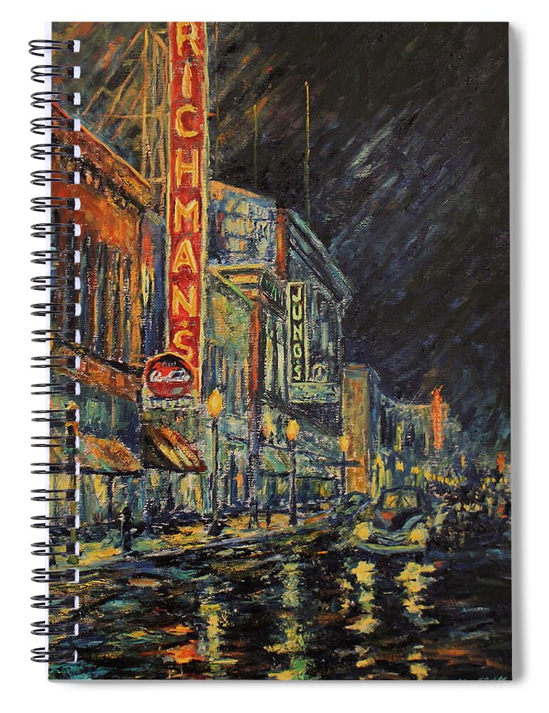 Sheboygan Spiral Notebook featuring the painting A well dressed man by Daniel W Green
