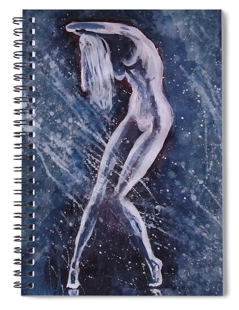 Beautiful Spiral Notebook featuring the painting A Winter's Tale by Jarmo Korhonen aka Jarko
