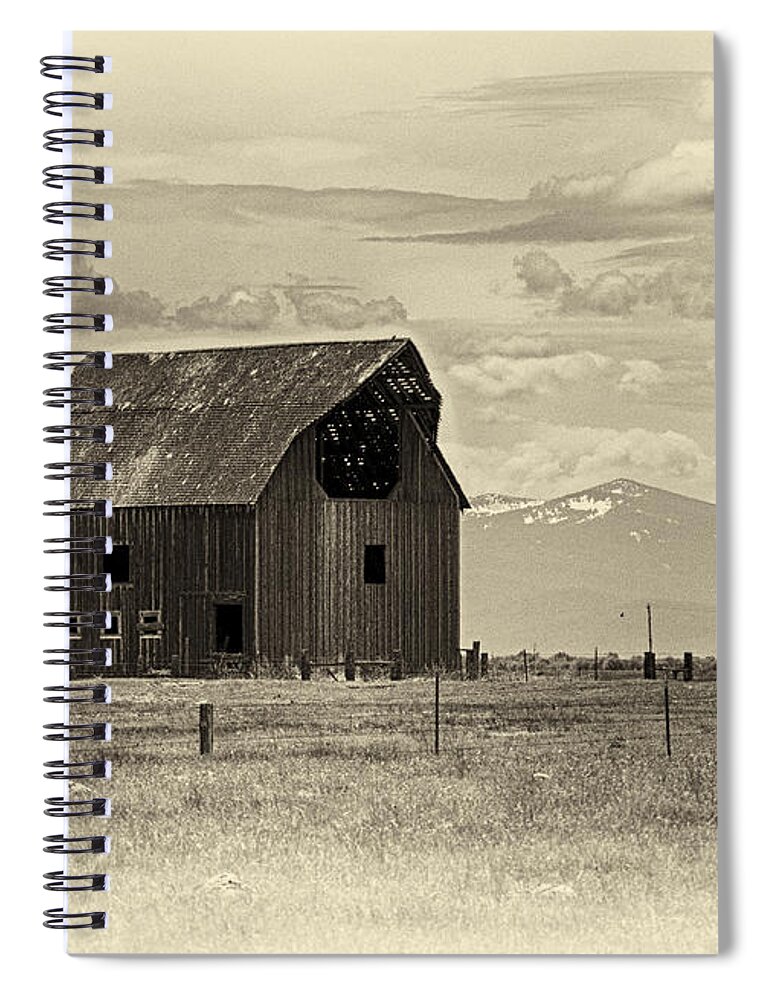 Barn Spiral Notebook featuring the photograph Abandoned Barn by Betty Depee