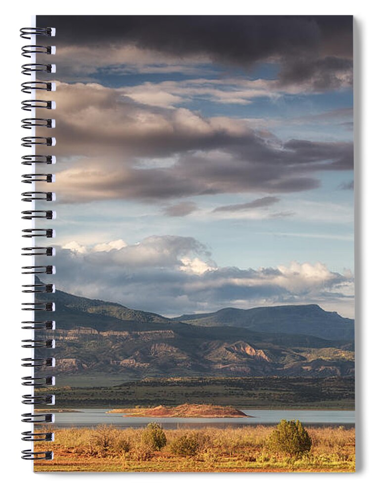 Cerro Pedernal Spiral Notebook featuring the photograph Abiquiu New Mexico Pico Pedernal in the morning by Silvio Ligutti