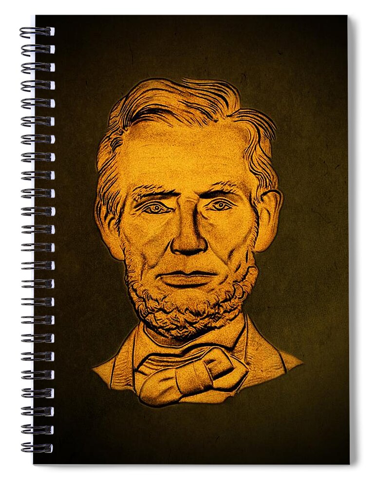 Abraham Lincoln Spiral Notebook featuring the photograph Abraham Lincoln by David Dehner