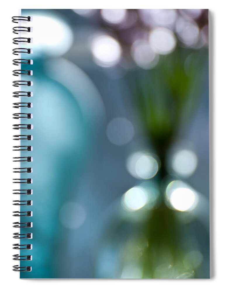 Bokah Spiral Notebook featuring the photograph Abstract Bokah Vases by Jani Freimann