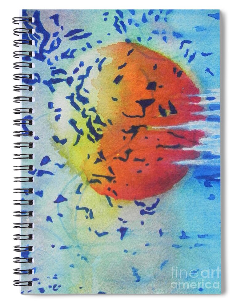 Fine Art Painting Spiral Notebook featuring the painting Abstract by Chrisann Ellis