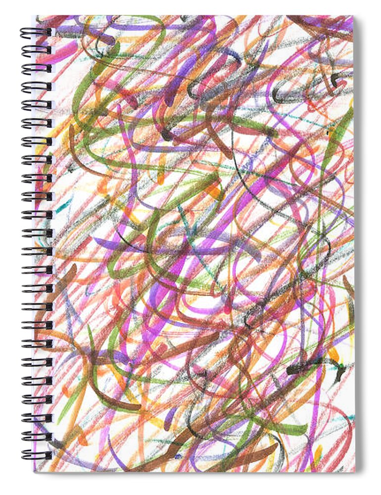 Abstract Spiral Notebook featuring the drawing Abstract Confetti Celebration by Joseph Baril
