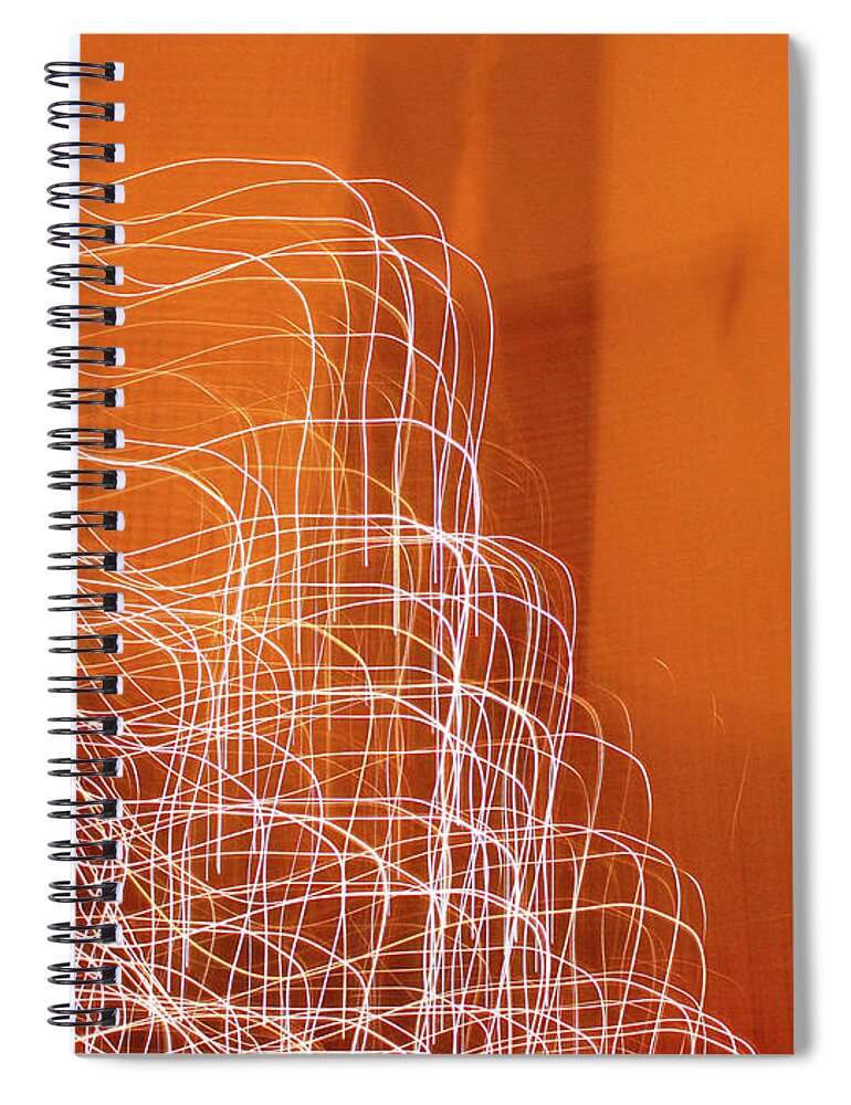 White Spiral Notebook featuring the photograph Abstract Energy by Kelly Holm