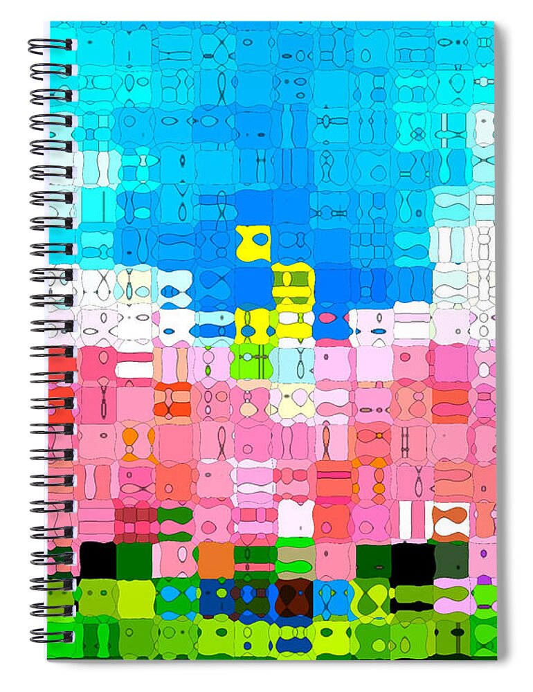 Color Spiral Notebook featuring the photograph Abstract Flower Garden by Anita Lewis