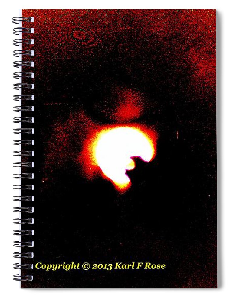 Moon Spiral Notebook featuring the photograph Abstract moon by Karl Rose