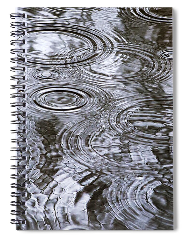Water Spiral Notebook featuring the photograph Abstract Raindrops by Christina Rollo