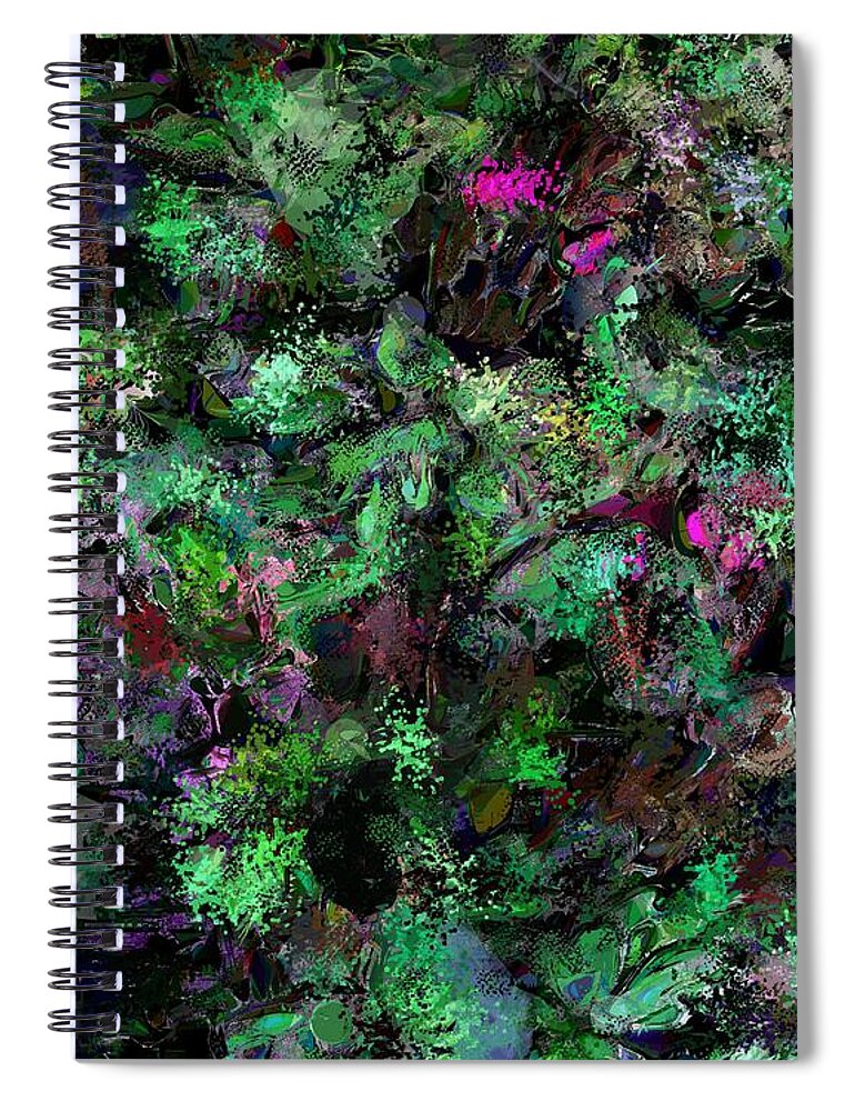 Fine Art Spiral Notebook featuring the digital art Abstraction 121514 by David Lane