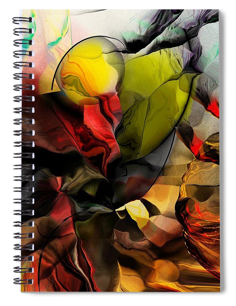 Fine Art Spiral Notebook featuring the digital art Abstraction 122614 by David Lane
