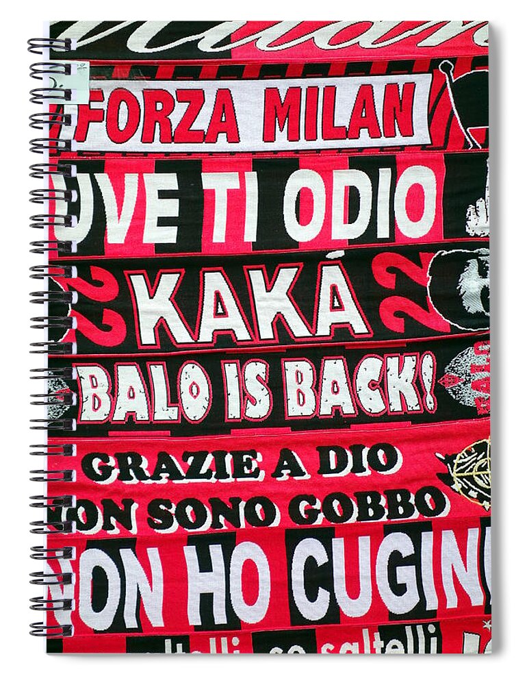 Europa pædagog bypass AC Milan Fans Scarves Spiral Notebook by Valentino Visentini - Pixels
