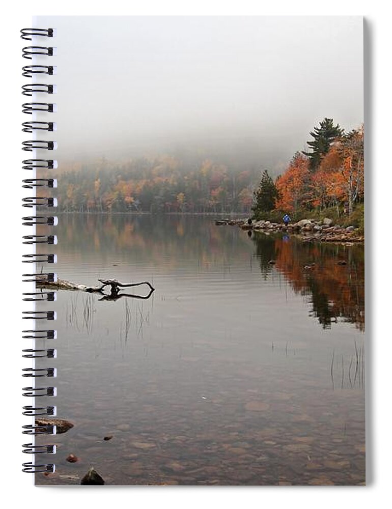 Acadia National Park Spiral Notebook featuring the photograph Acadia in the Fog by Karin Pinkham