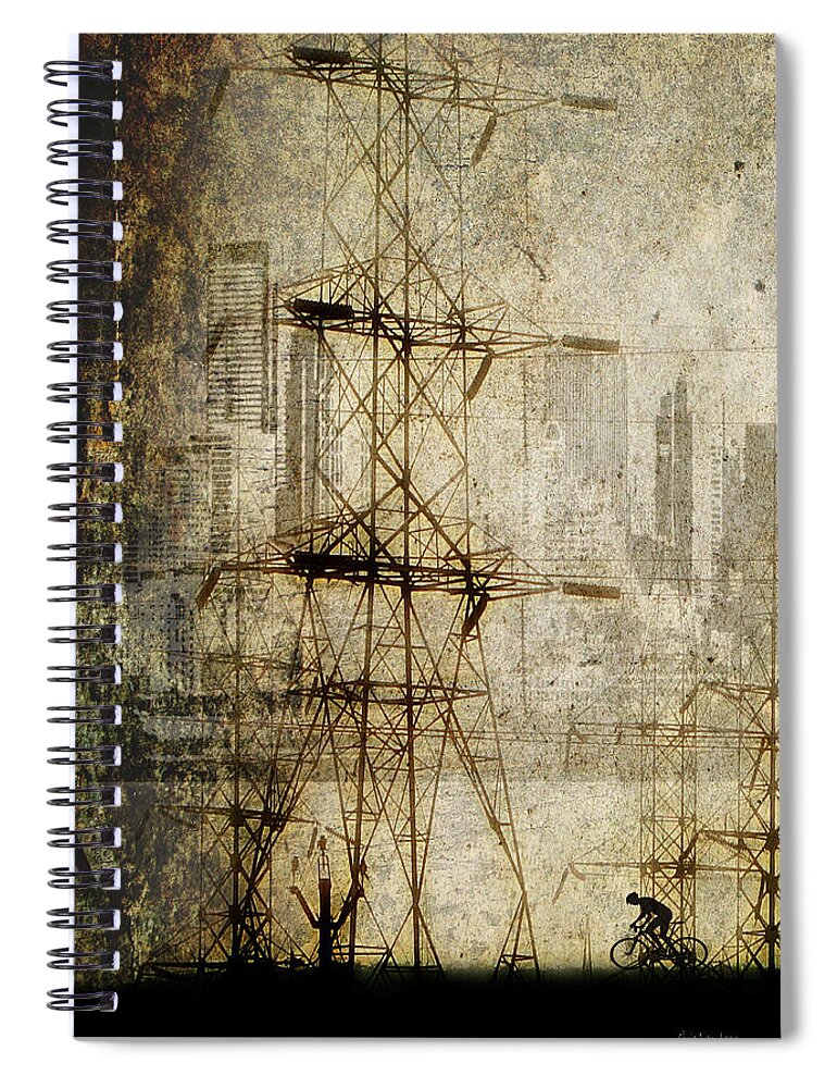 Environment Spiral Notebook featuring the digital art Acid rain by Chris Armytage