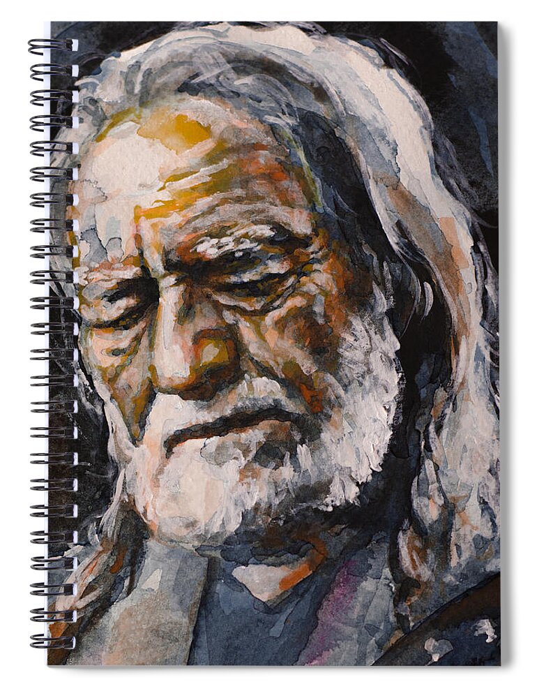 Country Spiral Notebook featuring the painting Across the Borderline by Laur Iduc