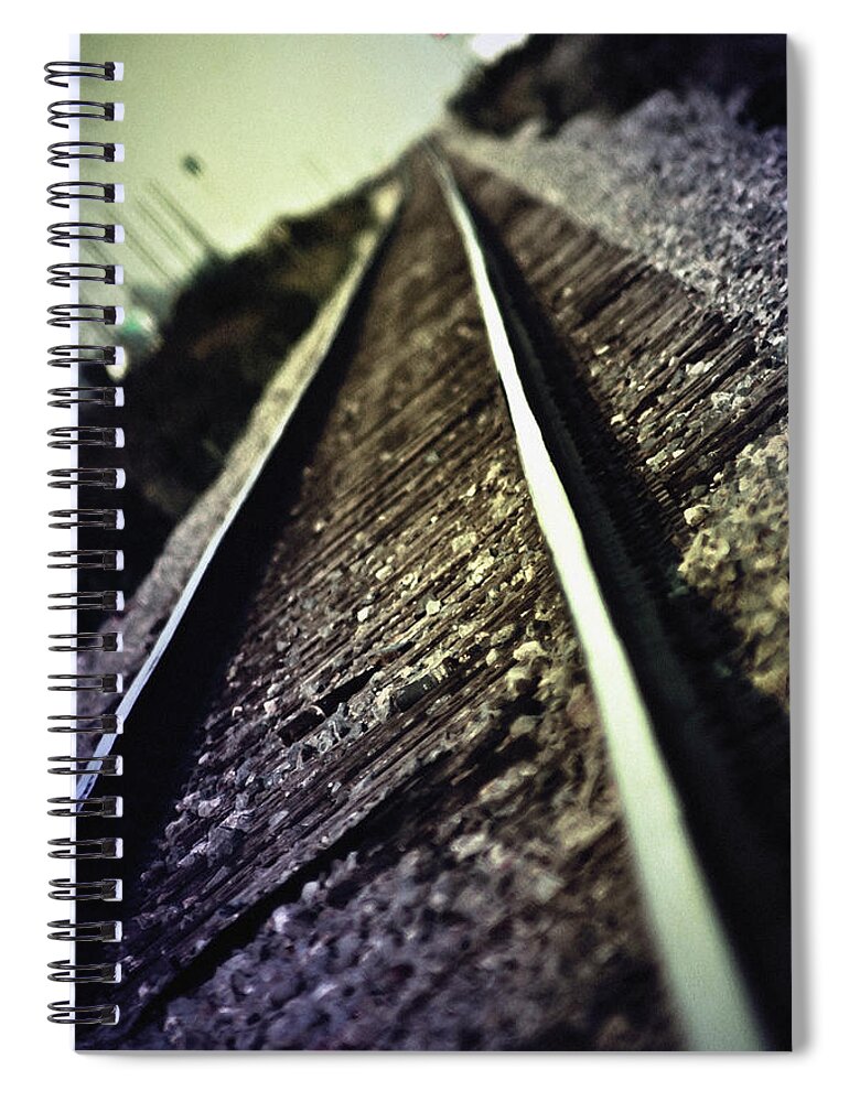 Rocks Spiral Notebook featuring the photograph Across the Tracks by Trish Mistric
