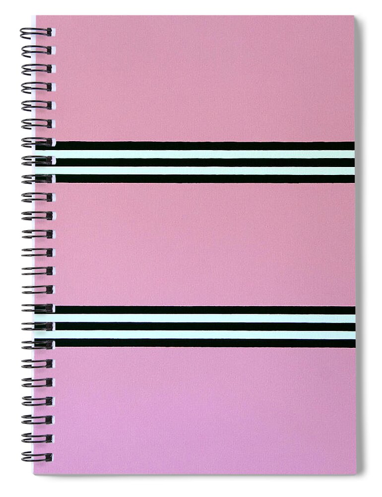 Geometric Spiral Notebook featuring the painting Action by Thomas Gronowski