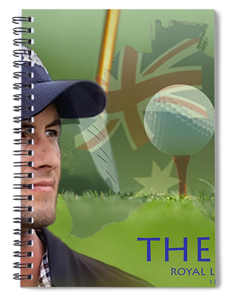 Golf Spiral Notebook featuring the photograph Adam Scott by Spikey Mouse Photography