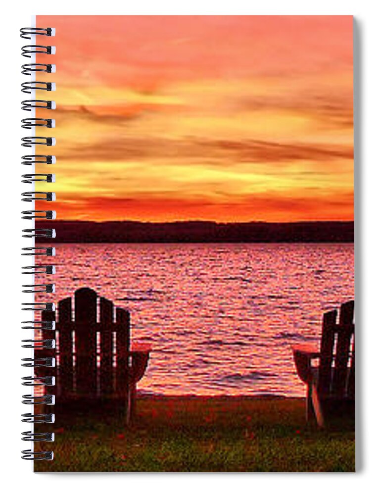 Ny Spiral Notebook featuring the photograph Adirondack Panorama by Mitchell R Grosky