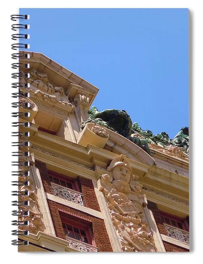 Architecture Spiral Notebook featuring the photograph Adolphus Hotel - Dallas #2 by Robert ONeil