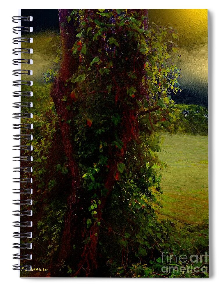 Tree Spiral Notebook featuring the painting Adorned in Autumn by RC DeWinter