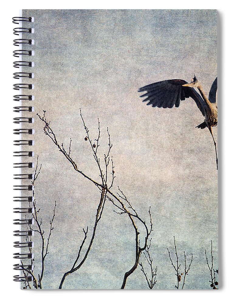 Heron Spiral Notebook featuring the photograph Aerial Dance by Dale Kincaid