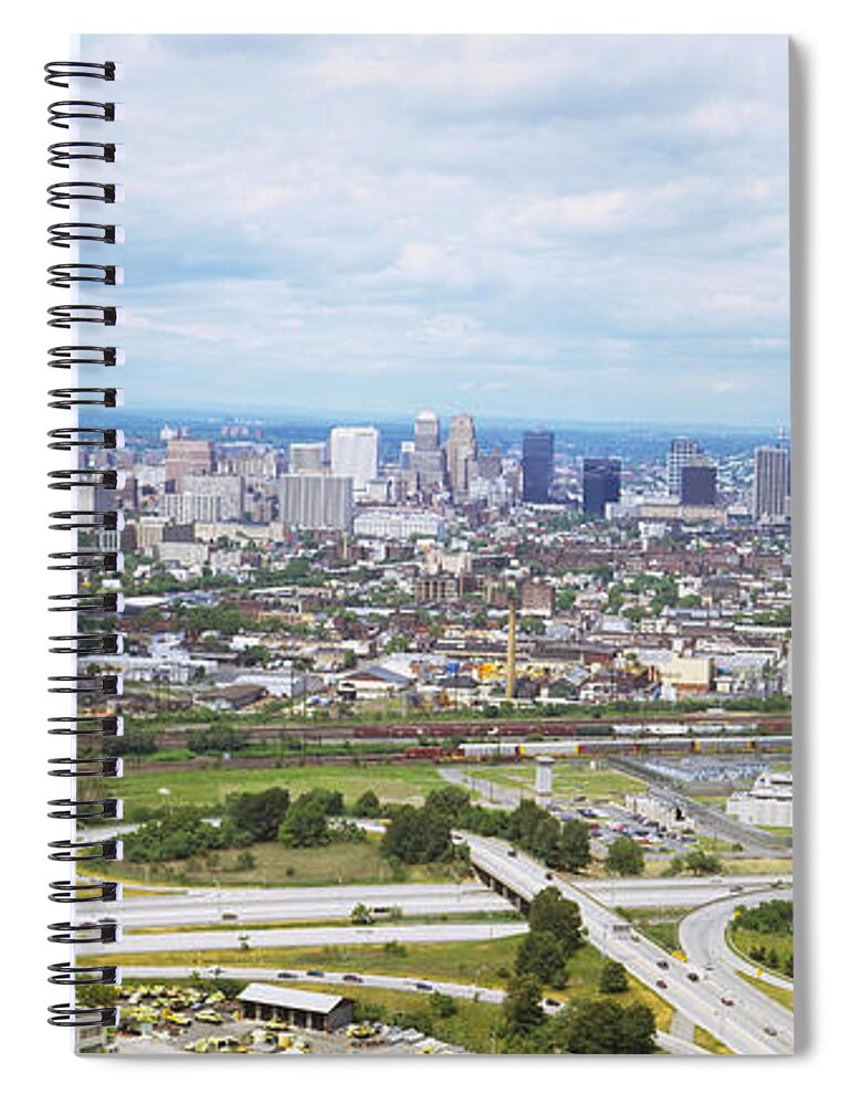 Photography Spiral Notebook featuring the photograph Aerial View Of A City, Newark, New by Panoramic Images