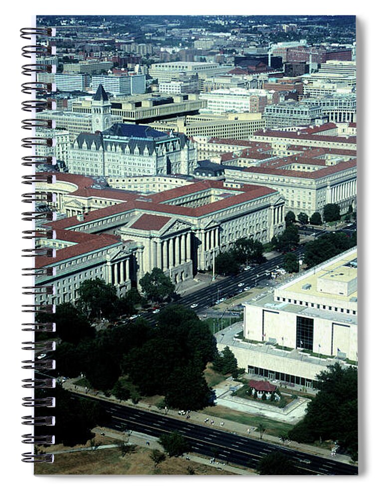 Downtown District Spiral Notebook featuring the photograph Aerial View Of Constitution Avenue by Hisham Ibrahim