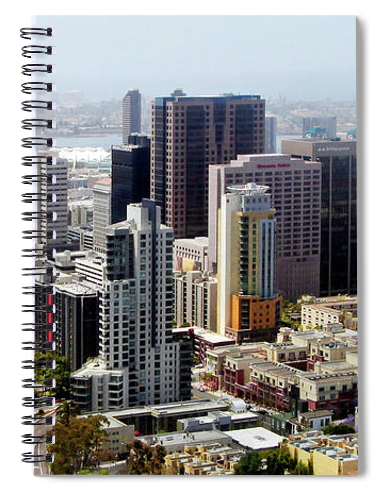 Panoramic Spiral Notebook featuring the photograph Aerial View Of San Diego - California by Nino H. Photography