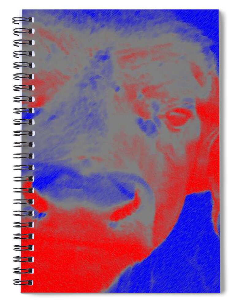 Africa Spiral Notebook featuring the digital art African Buffalo by George Pedro