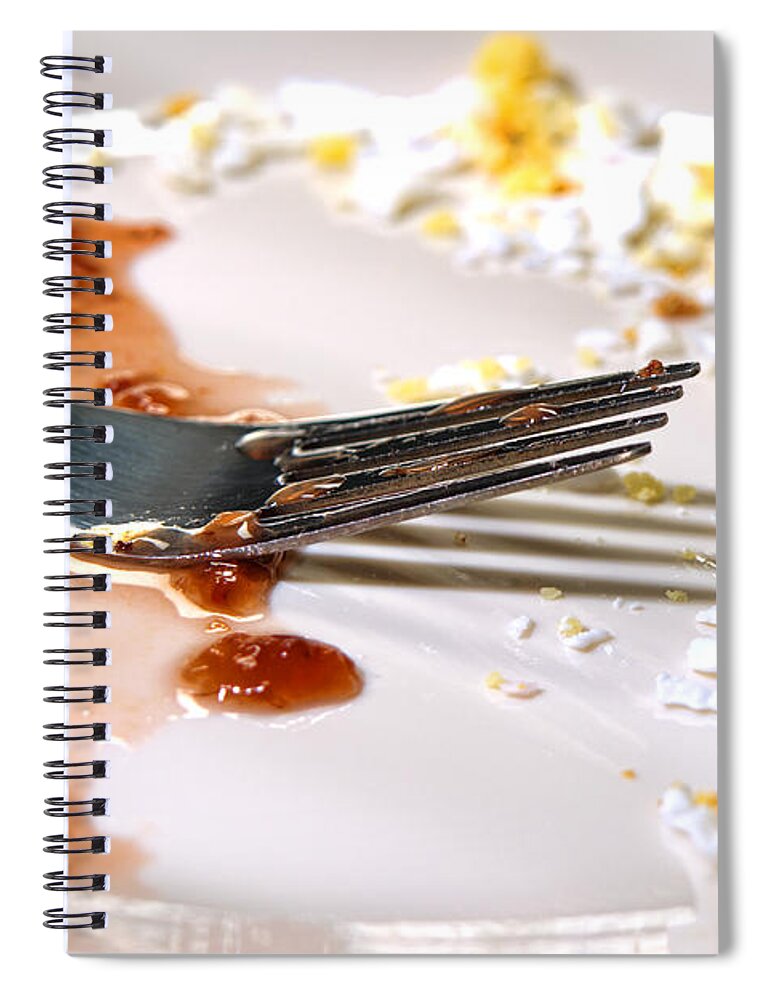 Fork Spiral Notebook featuring the photograph After Breakfast by Olivier Le Queinec