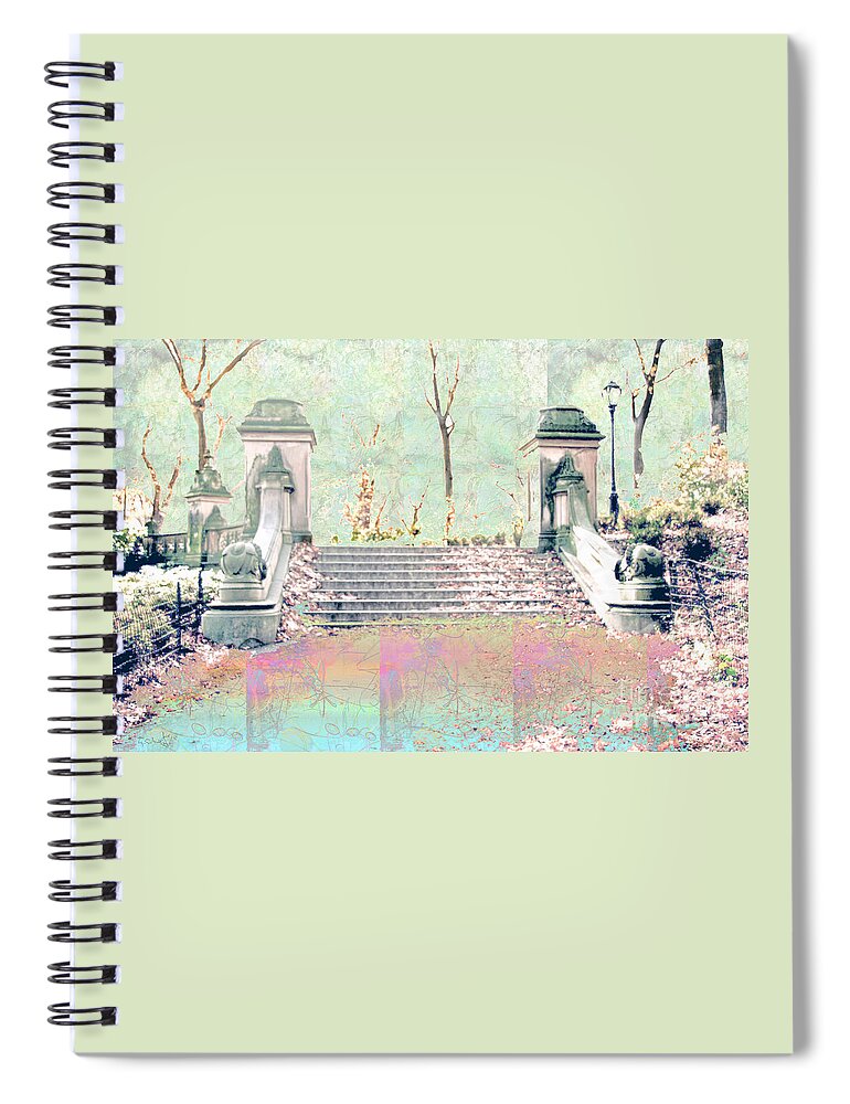 Ethereal Spiral Notebook featuring the photograph After the Rain in Central Park by Gabrielle Schertz