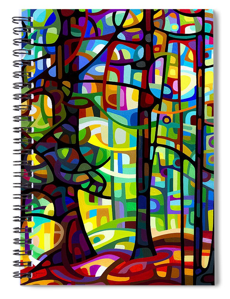 Art Spiral Notebook featuring the painting After the Rain by Mandy Budan