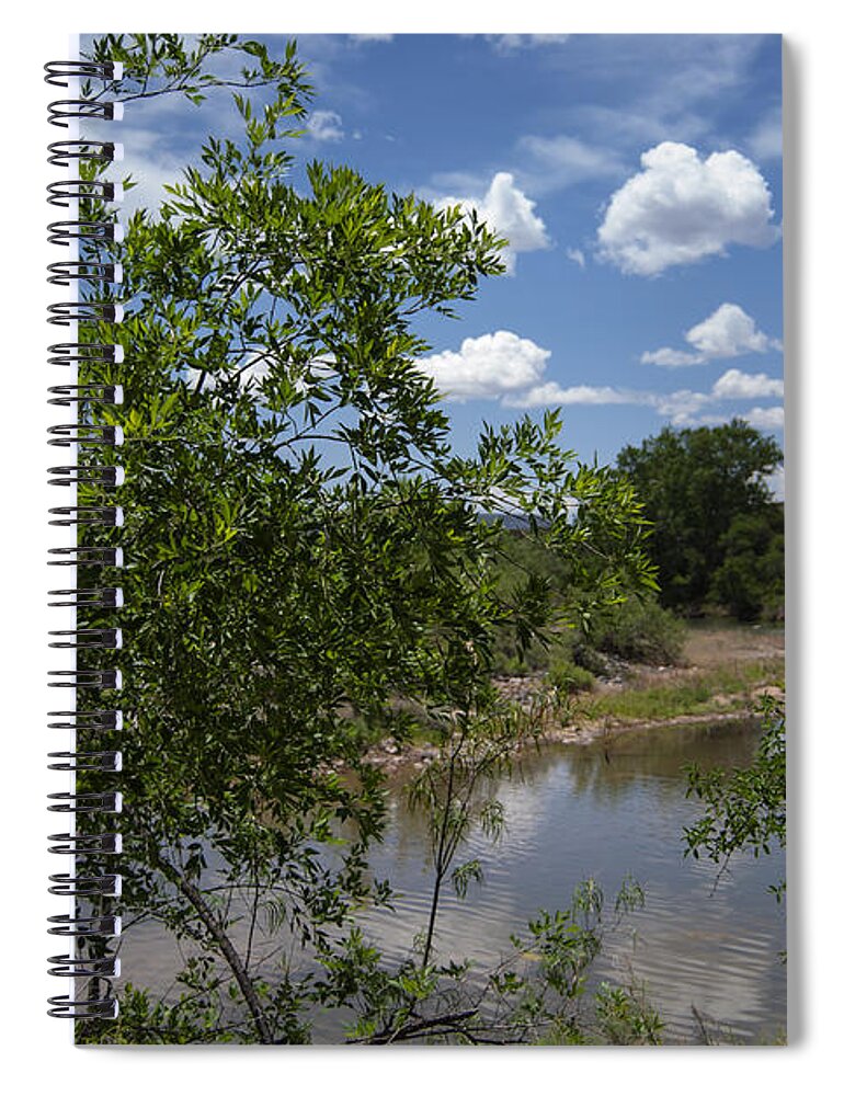 Stream Spiral Notebook featuring the photograph Afternoon by the Stream by Judy Hall-Folde