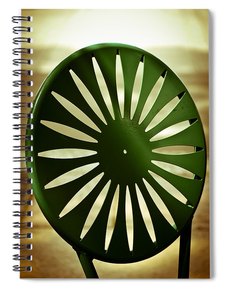 Chair Spiral Notebook featuring the photograph Afternoon on the Terrace by Christi Kraft