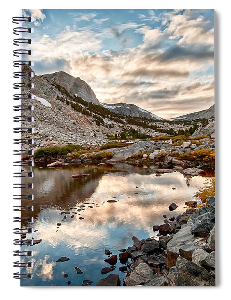Late Afternoon Sun Reflected In A Small Pool Of Water Spiral Notebook featuring the photograph Afternoon Reflections by Cat Connor