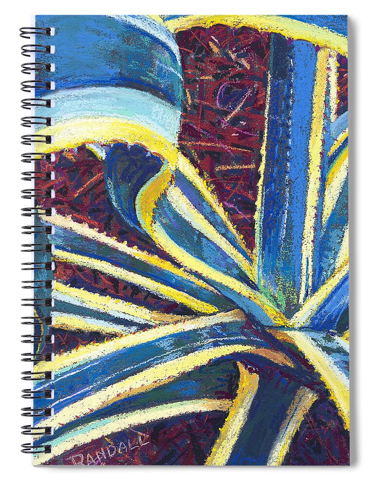 Agave Spiral Notebook featuring the painting Agave II by David Randall