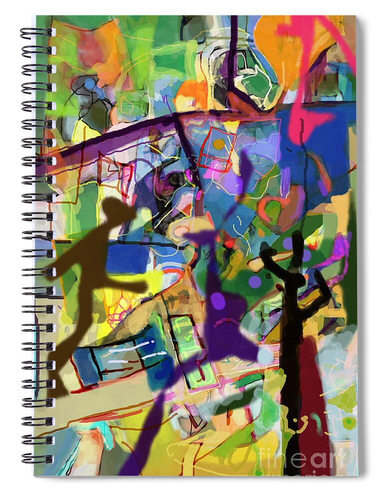 Torah Spiral Notebook featuring the digital art Self-renewal 15ab by David Baruch Wolk