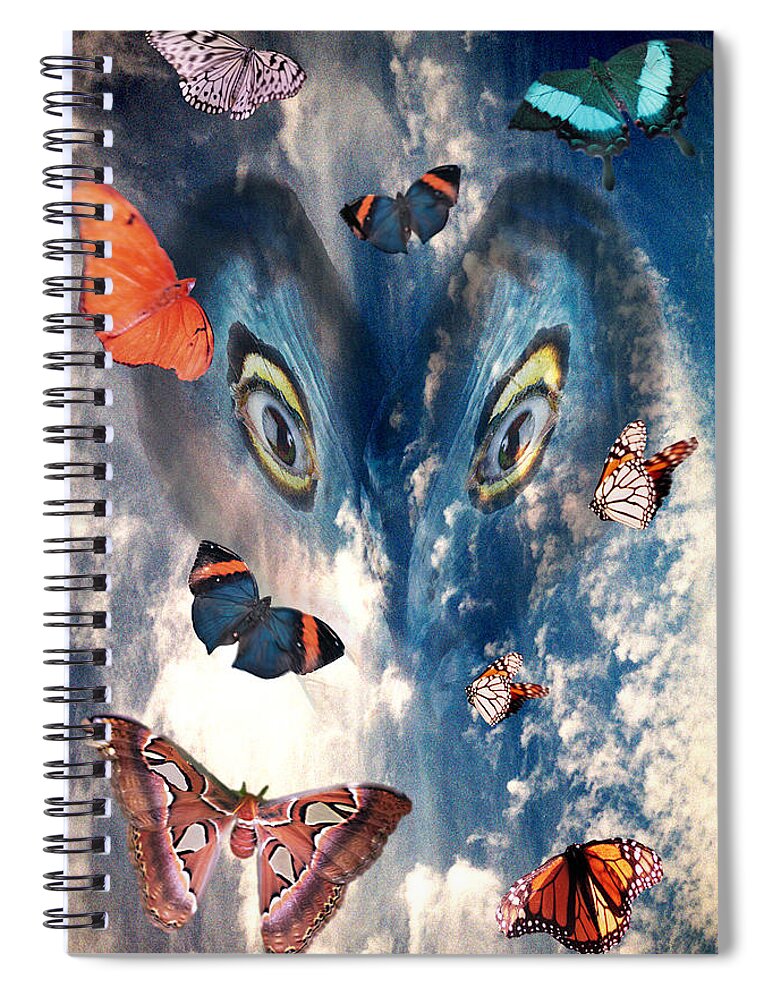Air Spiral Notebook featuring the digital art Air by Lisa Yount