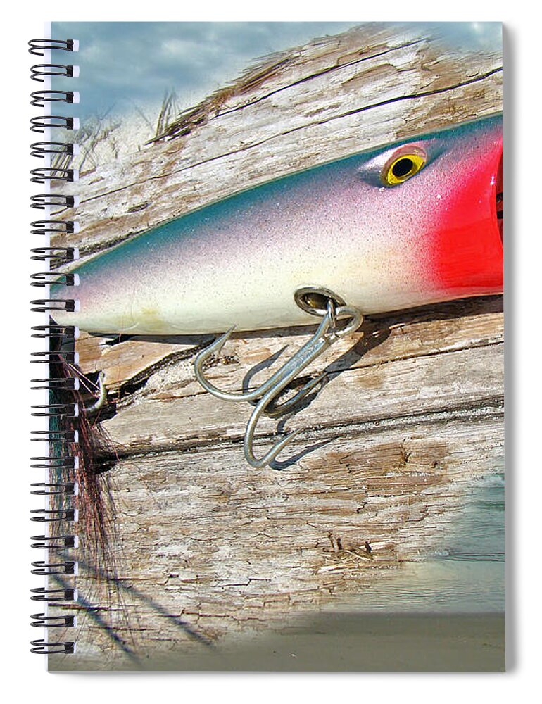 AJS Big Mouth Popper Saltwater Fishing Lure Spiral Notebook by