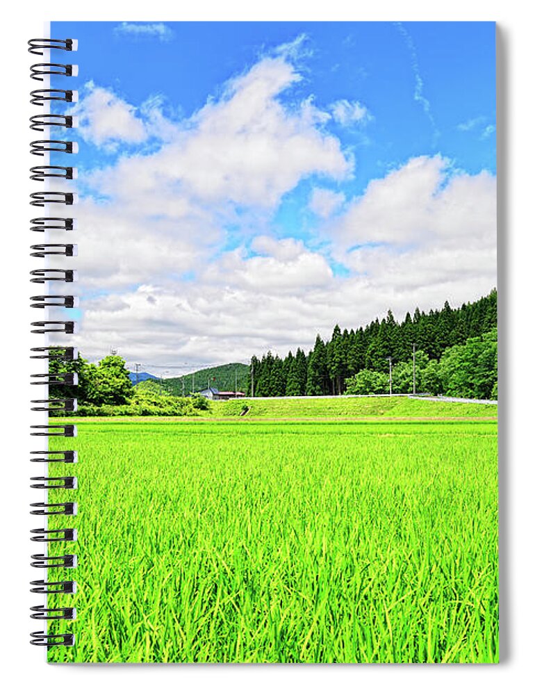 Tranquility Spiral Notebook featuring the photograph Akita Rice. Japan by Photo By Glenn Waters In Japan