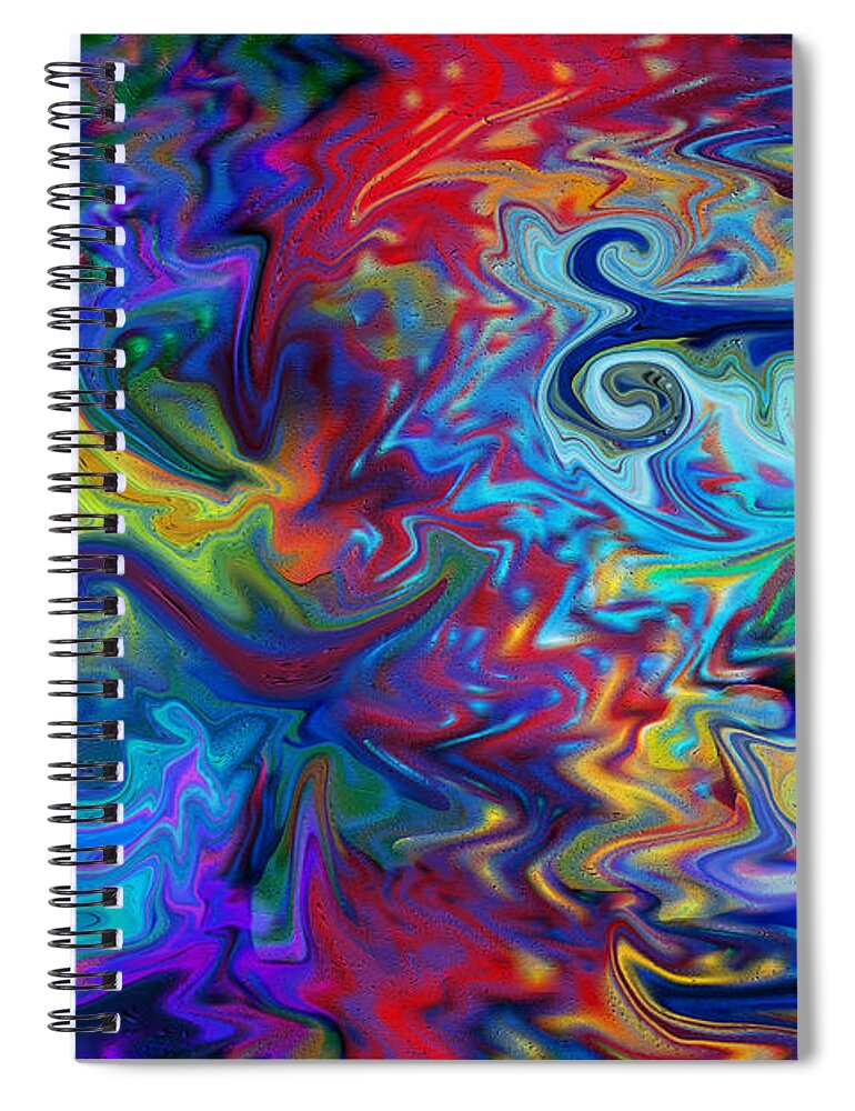 Abstracts Spiral Notebook featuring the digital art Aladdin's Lamp by Peggy Collins