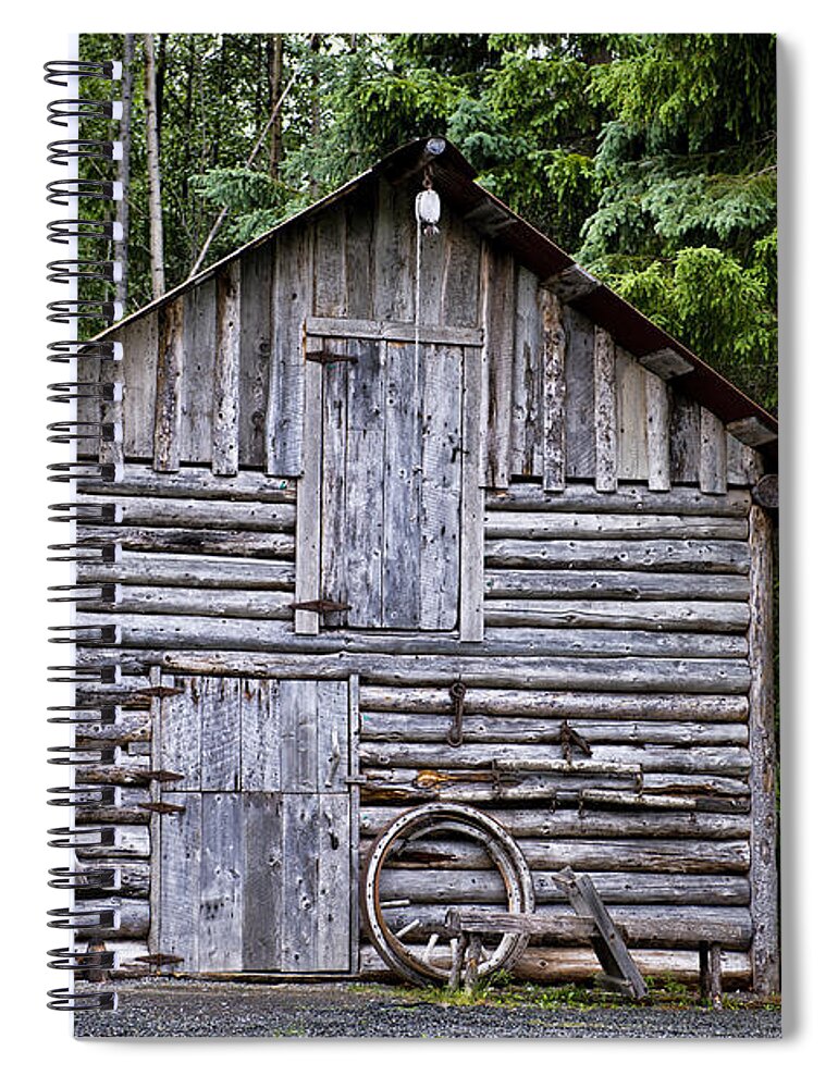 Barn Spiral Notebook featuring the photograph Alaskan Barn 2013 by David Arment
