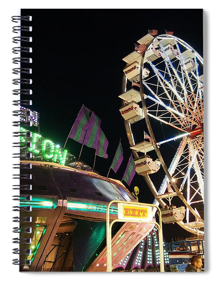 Northeast Spiral Notebook featuring the photograph Alien Invasion At The Fair by Dorothy Lee
