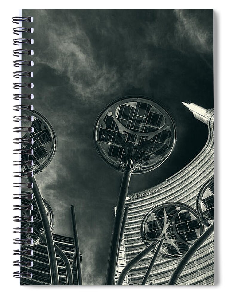 Neatimage Spiral Notebook featuring the photograph Alien lights by Roberto Pagani
