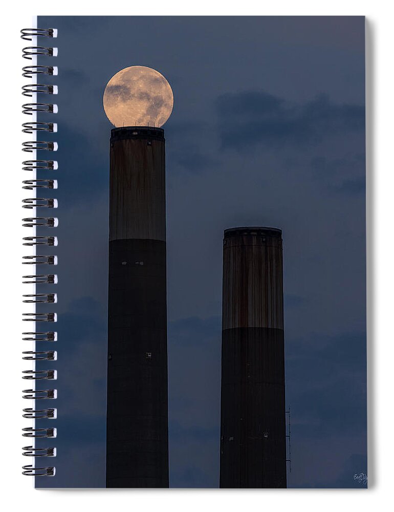 Moon Spiral Notebook featuring the photograph Aligning Worlds by Everet Regal