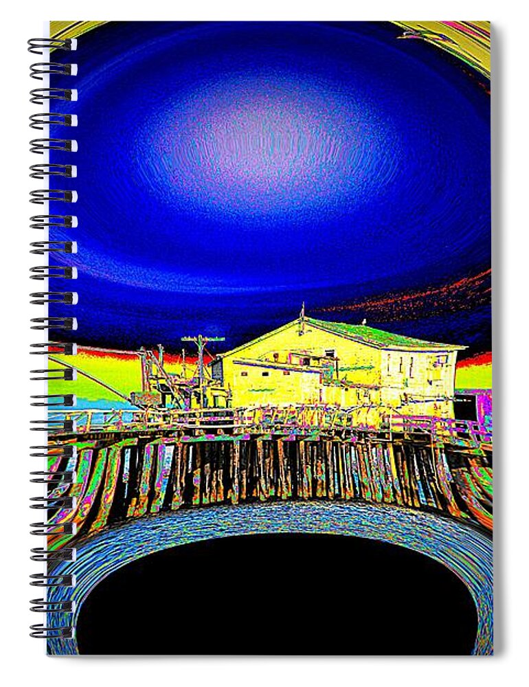 3d Spiral Notebook featuring the photograph All Aboard by Nick David